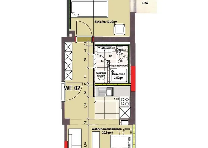 Windstill - Schoene 2-zimmer 37 Qm Fuer 1-4 Personen Apartment